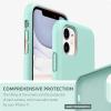 SURPHY Compatible with iPhone 11 Case 6.1 inch, Thickening Design Liquid Silicone Phone Case (with Microfiber Lining) for iPhone 11 2019, Blue(Mint Green)
