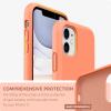 SURPHY Compatible with iPhone 11 Case 6.1 inch, Thickening Design Liquid Silicone Phone Case (with Microfiber Lining) for iPhone 11 2019, Blue(Peach)