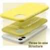SURPHY Compatible with iPhone 11 Case 6.1 inch, Thickening Design Liquid Silicone Phone Case (with Microfiber Lining) for iPhone 11 2019, Blue(Yellow)