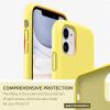 SURPHY Compatible with iPhone 11 Case 6.1 inch, Thickening Design Liquid Silicone Phone Case (with Microfiber Lining) for iPhone 11 2019, Blue(Yellow)