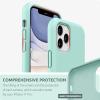 SURPHY Compatible with iPhone 11 Pro Max Case 6.5 inches, Thickened Liquid Silicone Phone Case (with Microfiber Lining) for iPhone 11 Pro Max 2019, Black(Mint Green)