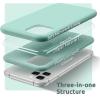 SURPHY Compatible with iPhone 11 Pro Max Case 6.5 inches, Thickened Liquid Silicone Phone Case (with Microfiber Lining) for iPhone 11 Pro Max 2019, Red(Mint Green)