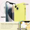 SURPHY Compatible with iPhone 13 Case with Screen Protector, (Camera Protection & Soft Microfiber Lining) Liquid Silicone Phone Case 6.1 inch 2021, Cactus Green(Yellow)