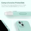SURPHY Compatible with iPhone 13 Case with Screen Protector, (Camera Protection & Soft Microfiber Lining) Liquid Silicone Phone Case 6.1 inch 2021, Cactus Green(Mint Green)