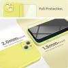 SURPHY Compatible with iPhone 13 Case with Screen Protector, (Camera Protection & Soft Microfiber Lining) Liquid Silicone Phone Case 6.1 inch 2021, Cactus Green(Yellow)