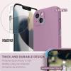 SURPHY Compatible with iPhone 13 Case with Screen Protector, (Camera Protection & Soft Microfiber Lining) Liquid Silicone Phone Case 6.1 inch 2021, Cactus Green(Lilac Purple)