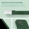 SURPHY Compatible with iPhone 13 Mini Case with Screen Protector, (Camera Protection & Soft Microfiber Lining) Liquid Silicone Phone Case 5.4 inch 2021, Clover Green(Clover Green)