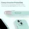 SURPHY Compatible with iPhone 13 Mini Case with Screen Protector, (Camera Protection & Soft Microfiber Lining) Liquid Silicone Phone Case 5.4 inch 2021, Clover Green(Mint Green)