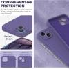 SURPHY Compatible with iPhone 14 Case with Screen Protector (Camera Protection & Soft Microfiber Lining) Liquid Silicone Phone Case 6.1 inch 2022, Red(Iris Purple)