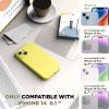 SURPHY Compatible with iPhone 14 Case with Screen Protector (Camera Protection & Soft Microfiber Lining) Liquid Silicone Phone Case 6.1 inch 2022, Red(Yellow)