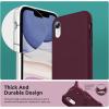 SURPHY Compatible with iPhone XR Case, Thickened Liquid Silicone Phone Case (with Microfiber Lining) for iPhone XR 6.1 inches, Red(Plum)