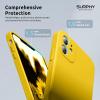 SURPHY Design for iPhone 11 Case with Camera Protection, Straight Edge Slim Design, Liquid Silicone Phone Case for iPhone 11 6.1 inches, Sunflower Yellow(Sunflower Yellow)