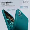 SURPHY Design for iPhone 11 Case with Camera Protection, Straight Edge Slim Design, Liquid Silicone Phone Case for iPhone 11 6.1 inches, Sunflower Yellow(Teal Blue)