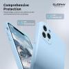 SURPHY Design for iPhone 11 Pro Case with Camera Protection, Straight Edges Liquid Silicone Phone Case for iPhone 11 Pro 5.8 inches, Seafoam(Cloud Blue)