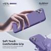 SURPHY Design for iPhone 11 Pro Case with Camera Protection, Straight Edges Liquid Silicone Phone Case for iPhone 11 Pro 5.8 inches, Seafoam(Iris Purple)