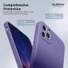 SURPHY Design for iPhone 11 Pro Case with Camera Protection, Straight Edges Liquid Silicone Phone Case for iPhone 11 Pro 5.8 inches, Seafoam(Iris Purple)