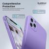 SURPHY Design for iPhone 11 Pro Case with Camera Protection, Straight Edges Liquid Silicone Phone Case for iPhone 11 Pro 5.8 inches, Seafoam(Light Purple)