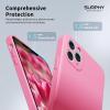 SURPHY Design for iPhone 11 Pro Case with Camera Protection, Straight Edges Liquid Silicone Phone Case for iPhone 11 Pro 5.8 inches, Seafoam(Pink)