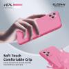 SURPHY Design for iPhone 11 Pro Case with Camera Protection, Straight Edges Liquid Silicone Phone Case for iPhone 11 Pro 5.8 inches, Seafoam(Pink)