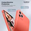 SURPHY Design for iPhone 11 Pro Case with Camera Protection, Straight Edges Liquid Silicone Phone Case for iPhone 11 Pro 5.8 inches, Seafoam(Pink Citrus)