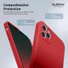 SURPHY Design for iPhone 11 Pro Case with Camera Protection, Straight Edges Liquid Silicone Phone Case for iPhone 11 Pro 5.8 inches, Seafoam(Red)