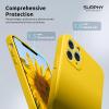 SURPHY Design for iPhone 11 Pro Case with Camera Protection, Straight Edges Liquid Silicone Phone Case for iPhone 11 Pro 5.8 inches, Seafoam(Sunflower Yellow)