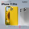 SURPHY Design for iPhone 11 Pro Case with Camera Protection, Straight Edges Liquid Silicone Phone Case for iPhone 11 Pro 5.8 inches, Seafoam(Sunflower Yellow)