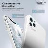 SURPHY Design for iPhone 11 Pro Case with Camera Protection, Straight Edges Liquid Silicone Phone Case for iPhone 11 Pro 5.8 inches, Seafoam(White)