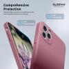 SURPHY Design for iPhone 11 Pro Max Case with Camera Protection, Straight Edge Design Liquid Silicone Slim Case, Light Pink(Lilac Purple)