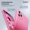 SURPHY Design for iPhone 11 Pro Max Case with Camera Protection, Straight Edge Design Liquid Silicone Slim Case, Light Pink(Pink)