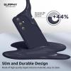 SURPHY Designed for Galaxy S23 Plus Case (6.6 inches 2023 Released) with Camera Protection + Soft Microfiber Lining, Liquid Silicone Phone Case for S23+, Lilac Purple(Midnight Blue)