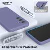 SURPHY Designed for Galaxy S24 Plus Case (6.7 inch, 2024), (Camera Protection + Soft Microfiber Lining) Liquid Silicone Galaxy S24+ Phone Case, Lilac Purple(Lavender Gray)