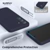 SURPHY Designed for Galaxy S24 Plus Case (6.7 inch, 2024), (Camera Protection + Soft Microfiber Lining) Liquid Silicone Galaxy S24+ Phone Case, Lilac Purple(Midnight Blue)