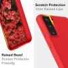 SURPHY Designed for Samsung Galaxy S21 Plus Case 6.7 inch, Liquid Silicone Case (with Microfiber Lining) for Samsung Galaxy S21+ 5G 2021 (Red)