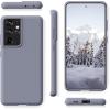 SURPHY Designed for Samsung Galaxy S21 Ultra Case 6.8 inch, Liquid Silicone Case (with Microfiber Lining) for Samsung Galaxy S21 Ultra 5G 2021 (Lavender Gray)