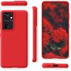 SURPHY Designed for Samsung Galaxy S21 Ultra Case 6.8 inch, Liquid Silicone Case (with Microfiber Lining) for Samsung Galaxy S21 Ultra 5G 2021 (Red)