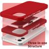 SURPHY Designed for iPhone 12 Case and iPhone 12 Pro Case 6.1 inch, Thickened Liquid Silicone Phone Case (with Microfiber Lining) for iPhone 12 & 12 Pro 2020, Red(Red)