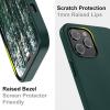 SURPHY Designed for iPhone 12 Pro Max Case 6.7 inch, Premium Faux Leather Phone Case (with Metallic Buttons & Microfiber Lining) Compatible with iPhone 12 Pro Max, Brown(Forest Green)