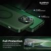 SURPHY Designed for iPhone 14 Case Compatible with MagSafe (6.1 inch, 2022), with Screen Protector & Camera Protector Translucent Matte Phone Case, Green