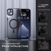 SURPHY Designed for iPhone 14 Plus Case Compatible with MagSafe (6.7 inch, 2022), with Screen Protector & Camera Protector Translucent Matte Phone Case (Black)