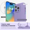 SURPHY Designed for iPhone 14 Pro Case with Screen Protector, (Camera Protection & Soft Microfiber Lining) Liquid Silicone Phone Case, Cloud Blue(Light Purple)
