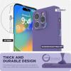 SURPHY Designed for iPhone 14 Pro Max Case with Screen Protector, (with Camera Protection & Soft Microfiber Lining) Liquid Silicone Phone Case, Cactus Green(Iris Purple)