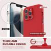 SURPHY Designed for iPhone 14 Pro Max Case with Screen Protector, (with Camera Protection & Soft Microfiber Lining) Liquid Silicone Phone Case, Cactus Green(Red)