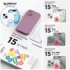 SURPHY Designed for iPhone 15 Case Compatible with MagSafe (6.1 inch 2023), with 2 Pack Screen Protector, Liquid Silicone Phone Case (Camera Protective & Soft Microfiber Lining) (Cactus Green)(Lilac Purple)
