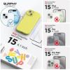 SURPHY Designed for iPhone 15 Case Compatible with MagSafe (6.1 inch 2023), with 2 Pack Screen Protector, Liquid Silicone Phone Case (Camera Protective & Soft Microfiber Lining) (Cactus Green)(Yellow)