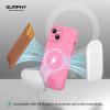 SURPHY Designed for iPhone 15 Case Compatible with MagSafe (6.1 inch 2023), with 2 Pack Screen Protector, Liquid Silicone Phone Case (Camera Protective & Soft Microfiber Lining) (Cactus Green)(Pink)