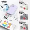 SURPHY Designed for iPhone 15 Case Compatible with MagSafe (6.1 inch 2023), with 2 Pack Screen Protector, Liquid Silicone Phone Case (Camera Protective & Soft Microfiber Lining) (Cactus Green)(Lilac)