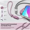 SURPHY Designed for iPhone 15 Case with Screen Protector and Lanyard, Phone Strap and Liquid Silicone Phone Case (Camera Protective & Soft Microfiber Lining) 6.1 inch 2023, Lilac Purple(Lilac Purple)