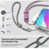SURPHY Designed for iPhone 15 Case with Screen Protector and Lanyard, Phone Strap and Liquid Silicone Phone Case (Camera Protective & Soft Microfiber Lining) 6.1 inch 2023, Lilac Purple(White)