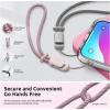 SURPHY Designed for iPhone 15 Case with Screen Protector and Lanyard, Phone Strap and Liquid Silicone Phone Case (Camera Protective & Soft Microfiber Lining) 6.1 inch 2023, Lilac Purple(Pink Sand)